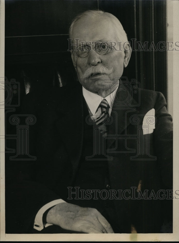 1934 Press Photo Samuel Insull in Last Day of Trip from Turkey to Chicago