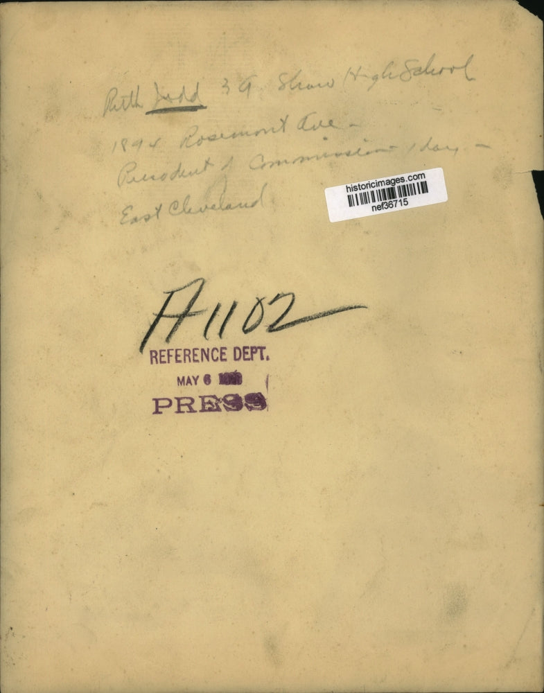 1932 Press Photo Ruth Todd of Shaw High School - nef36715