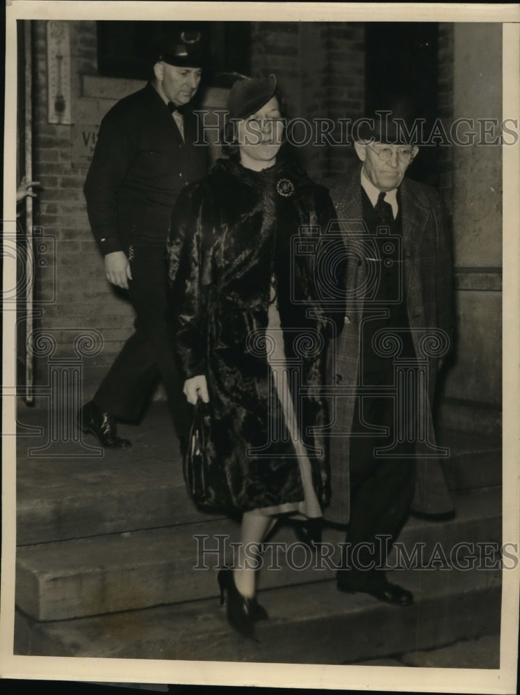 1939 Press Photo Harold Hasting and Mrs.Coletta Schle charges in Auto Killing
