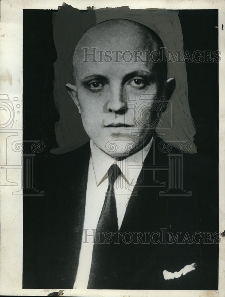 1933 Press Photo Heinrick Fuecker attempt on the life of Kaiser Whilhelm