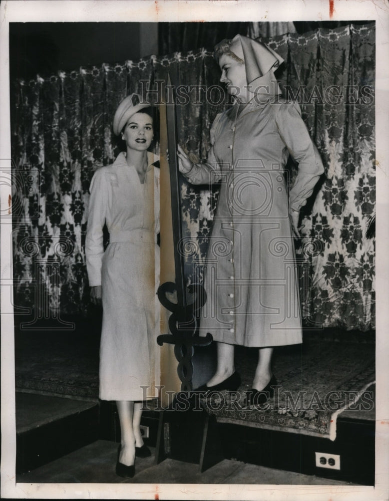 1948 Press Photo American Cancer Society Members Modelling New Uniforms