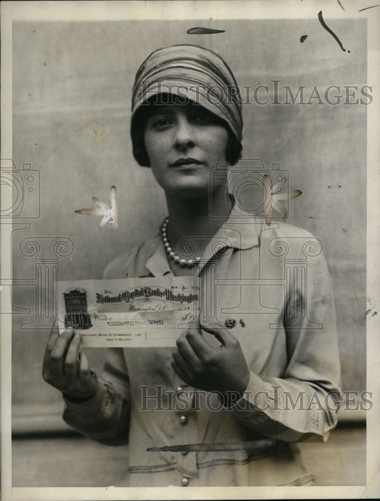 1927 Press Photo Ruth Sutton kirker, Won $1000 in Prohibition Contest
