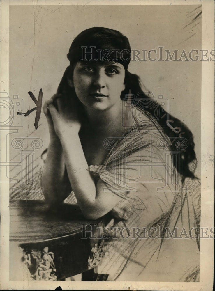 1919 Press Photo Charlotta Orlando, Daughter of Italian Ex-Premier - nef36861