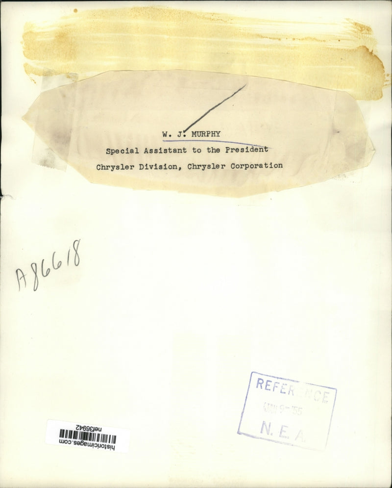 Load image into Gallery viewer, Press Photo W. J Murphy Special Assistant to the President of Chrysler Division
