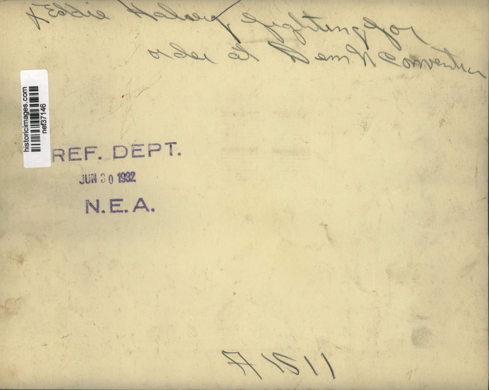 1932 Press Photo Eddie Halsey at Democratic National Convention - nef37146