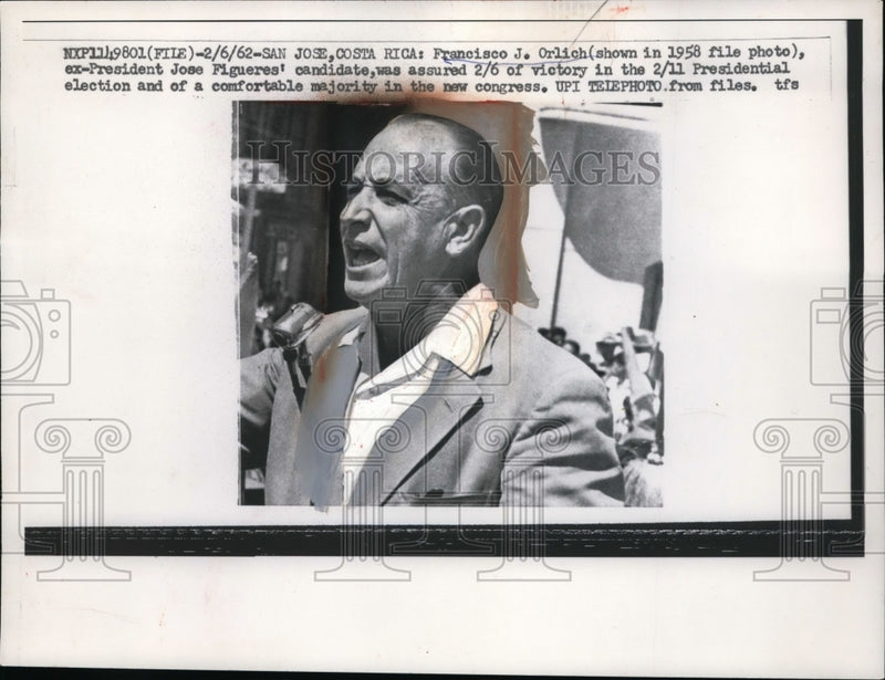 Load image into Gallery viewer, 1958 Press Photo Francisco J. Orlich - nef37220
