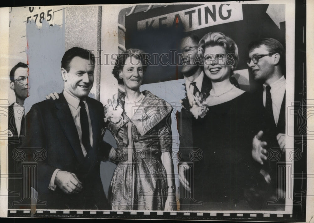 1958 Press Photo Nelson A. Rockefeller & Family - nef37223
