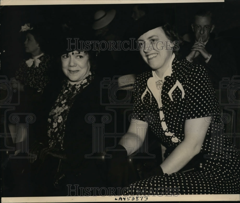 1938 Press Photo Mrs. Ulysses S. Grant, Elaine Hubble in Court, Los Angeles