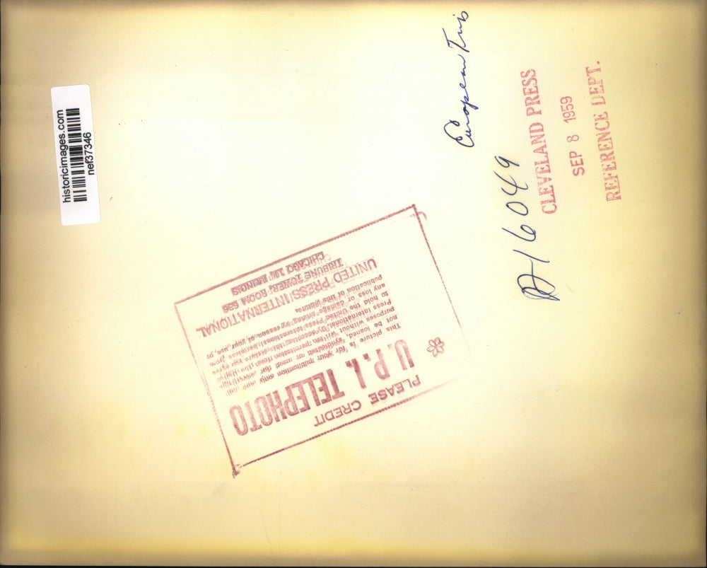 1959 Press Photo Dwight Eisenhower Speaking at Washington National Airport