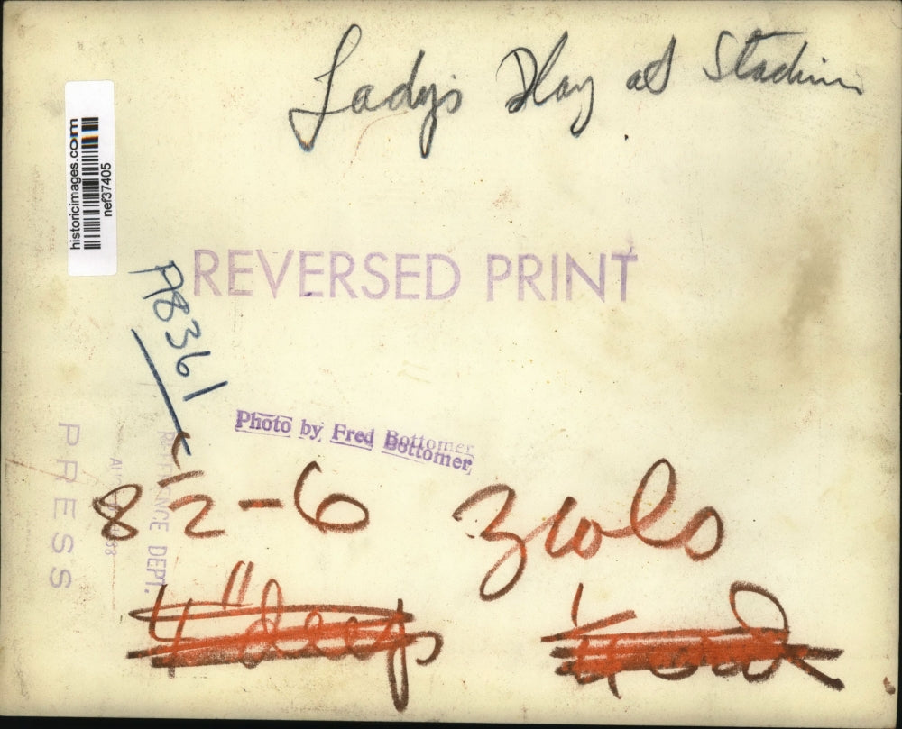 1938 Press Photo Lady Day at Stadium - nef37405