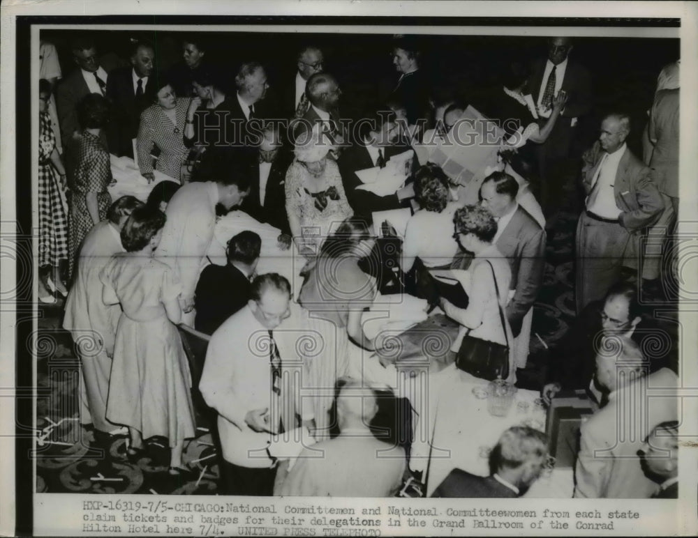 1952 Press Photo Republican National Convention at Conrad hilton Hotel, Chicago