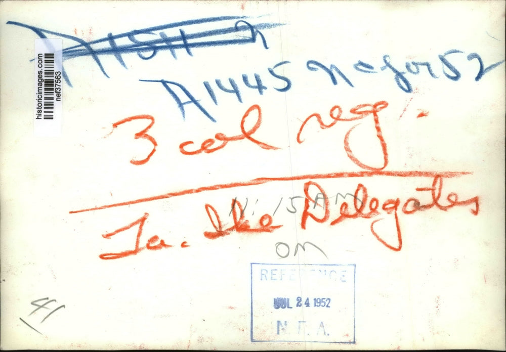 1952 Press Photo Three discussing the Method of Electing Delegates - nef37563