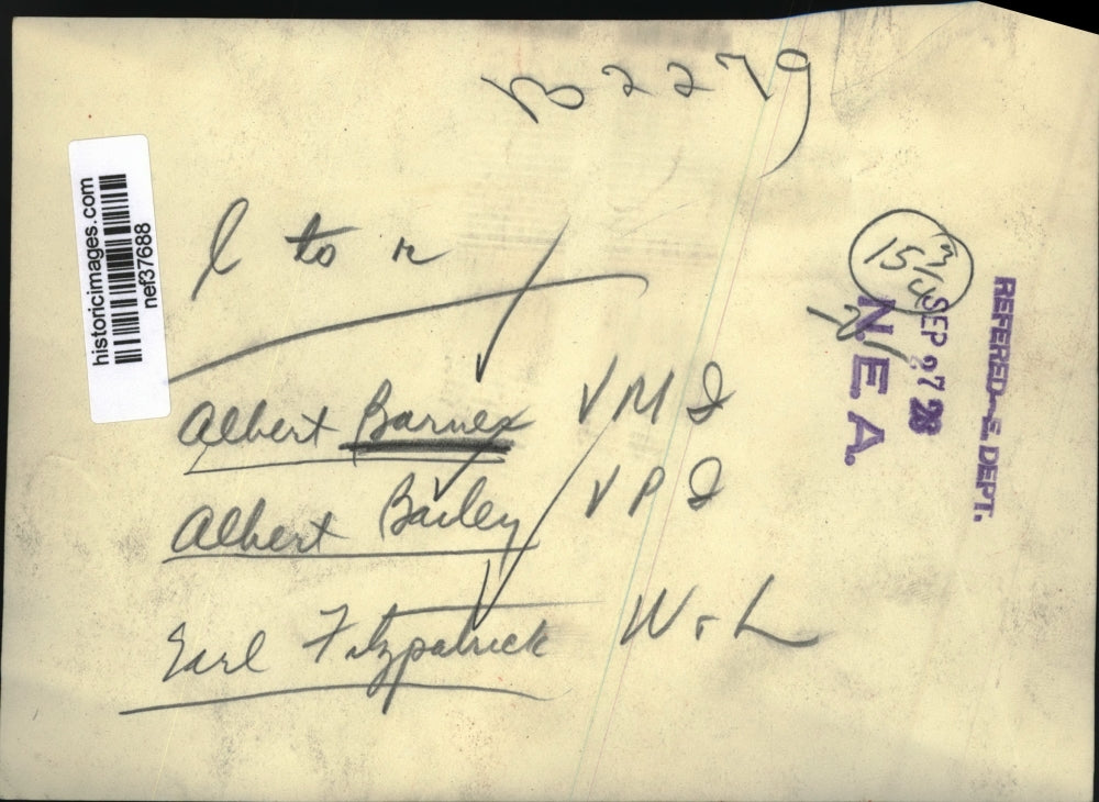 1928 Press Photo Albert Barnes, Albert Bailey, Earl Fitzpatrick School Sweaters