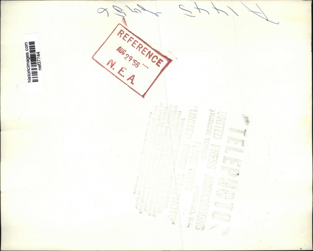 1956 Press Photo Republican Convention Dwight Eisenhower Supporters with Banner