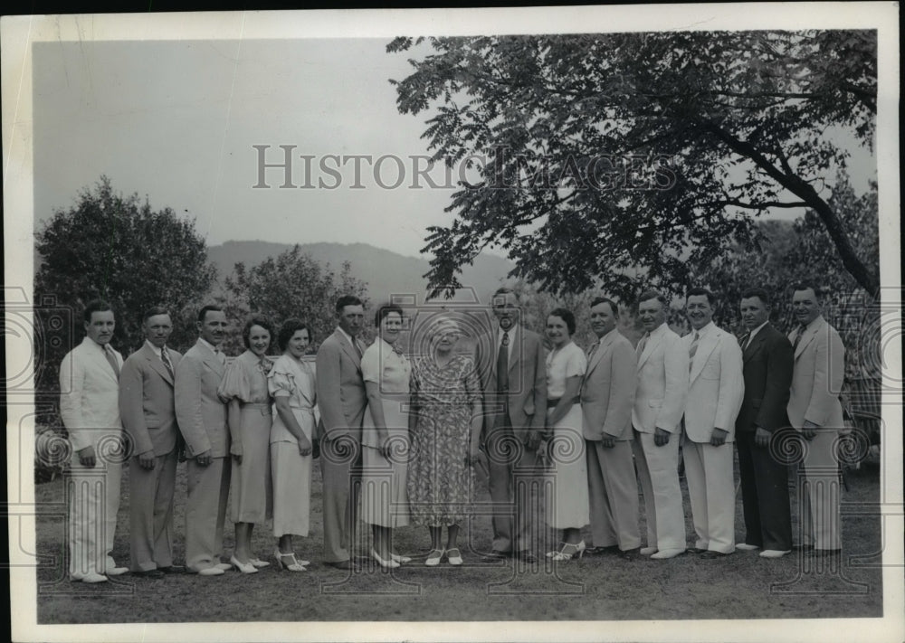 1940 Press Photo Anna May Bowman & Family at golden Wedding Anniversary