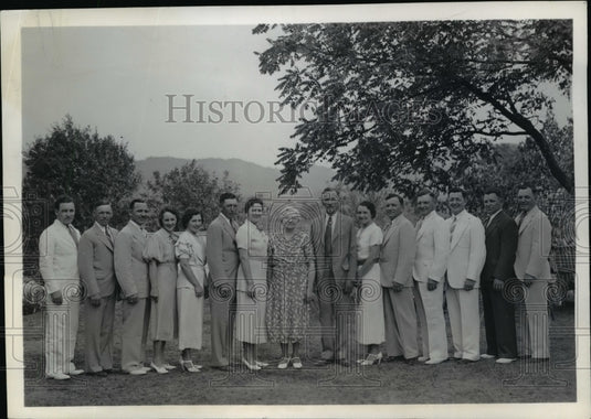 1940 Press Photo Anna May Bowman & Family at golden Wedding Anniversary