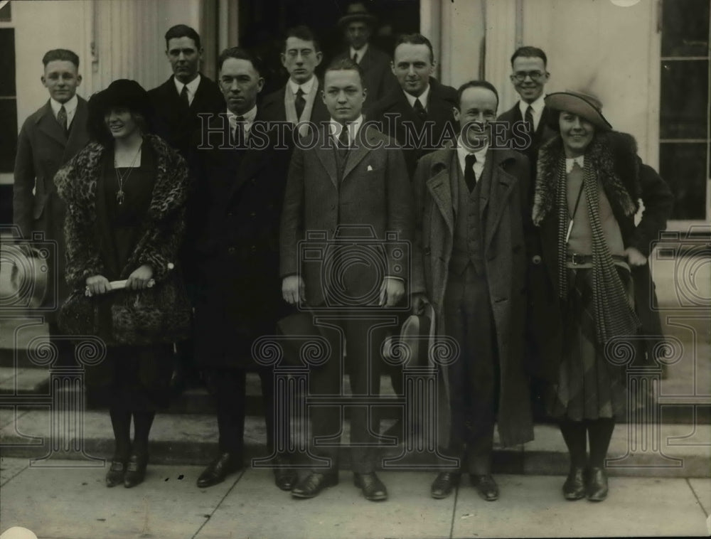 1922 Press Photo Reps of 300,000 College Students Lobby Limits on Armaments