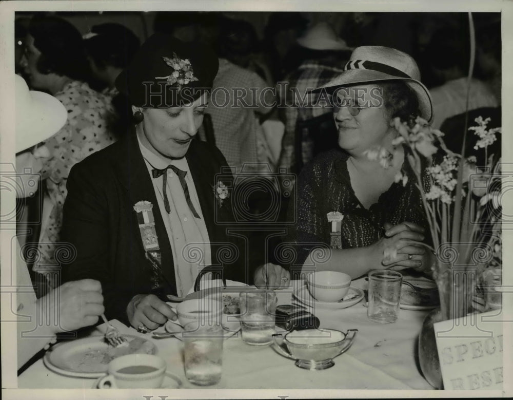 1936 Press Photo Mrs. Percil S. & Mrs. Tobins Kepp at MN League of Women Voters