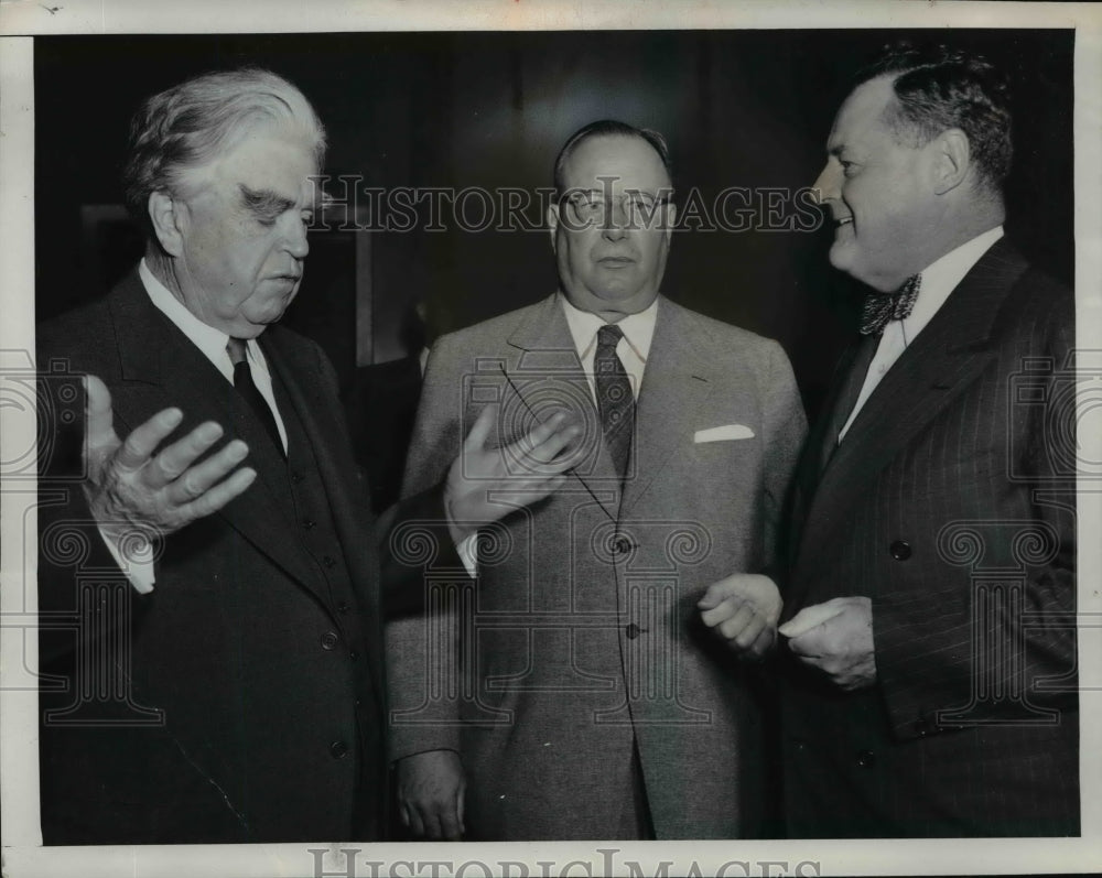 1952 Press Photo WA- UMW Chief John L. Lewis Shown at Hearing with Roger Putman
