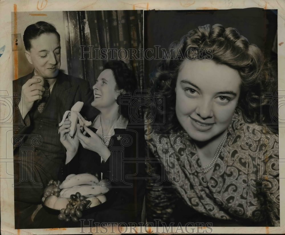 1946 Press Photo William Ingram & Wife, Daughter Rose Ingram - nef37898