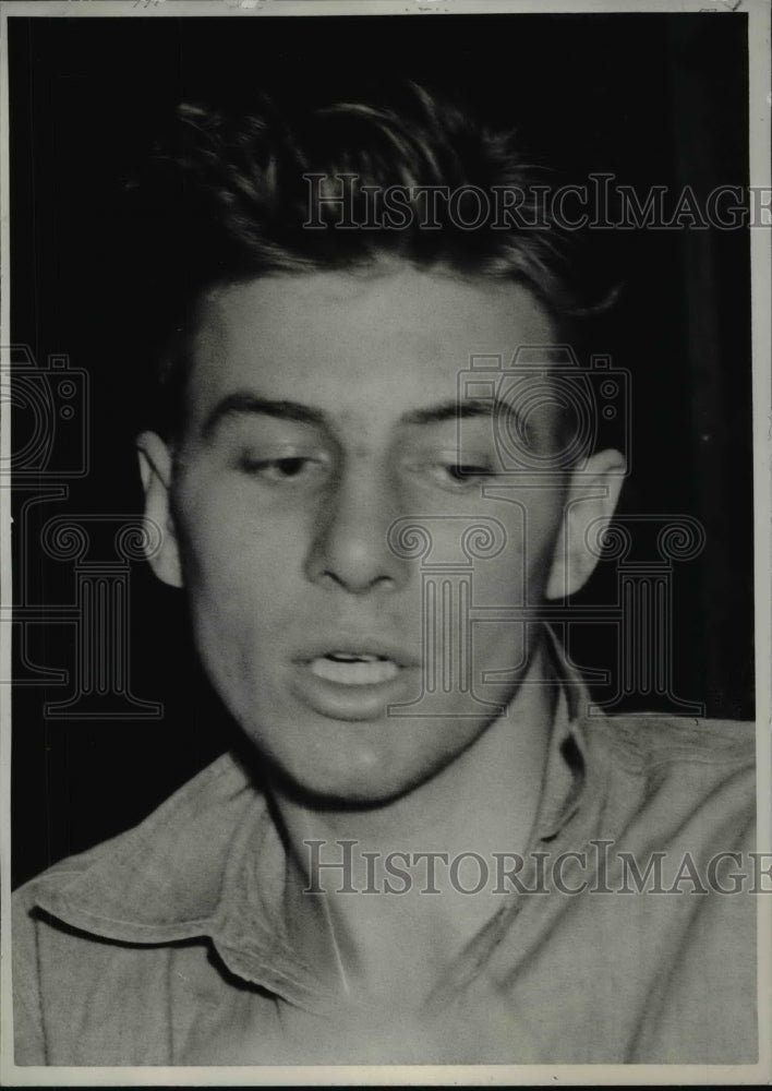1939 Press Photo William D. Vaughn Before confessing Murder, Los Angeles