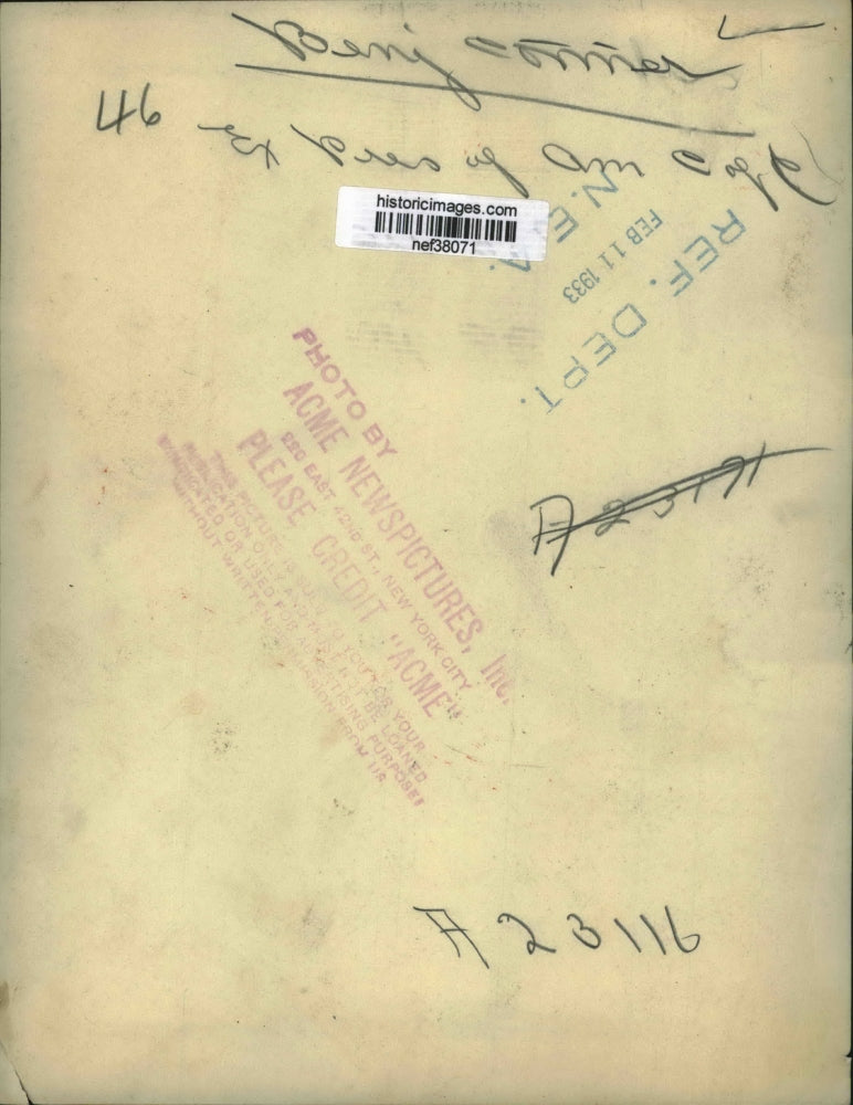 1933 Press Photo Benjamin Commer - nef38071