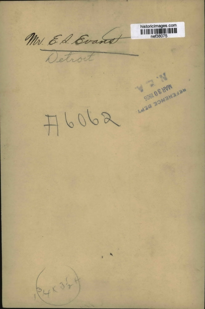 1926 Press Photo Mr. E. A. Evans, Detroit - nef38075