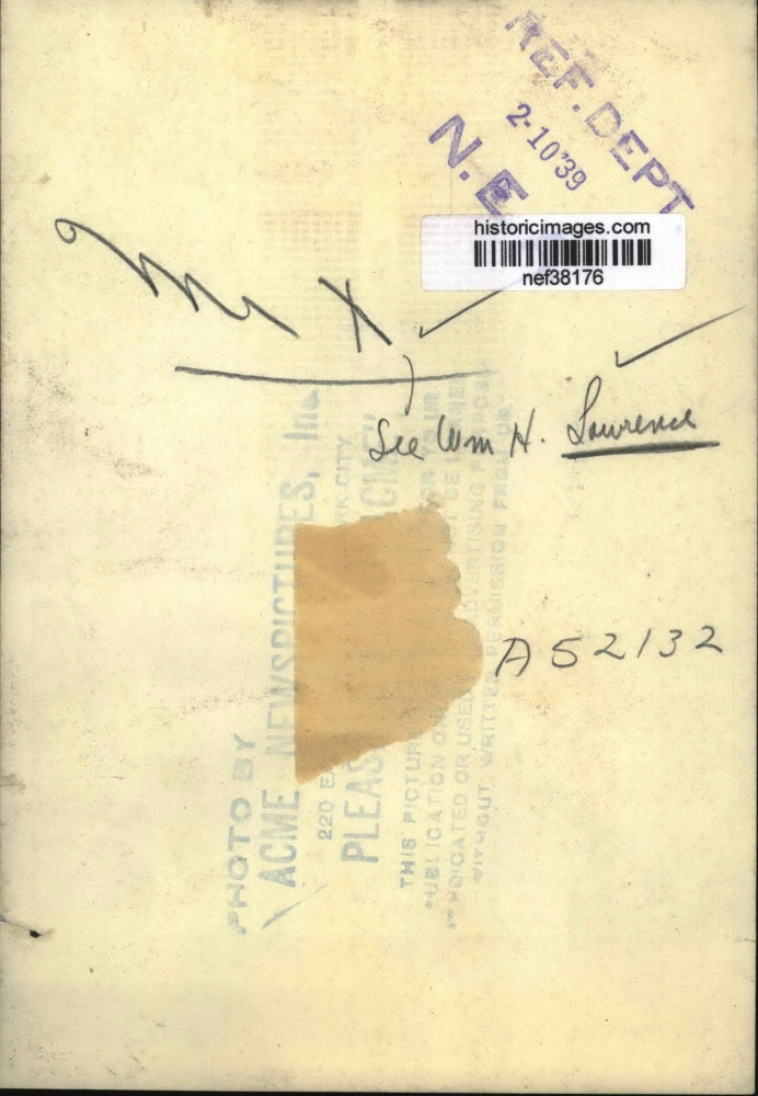 1939 Press Photo William H Lawrence - nef38176