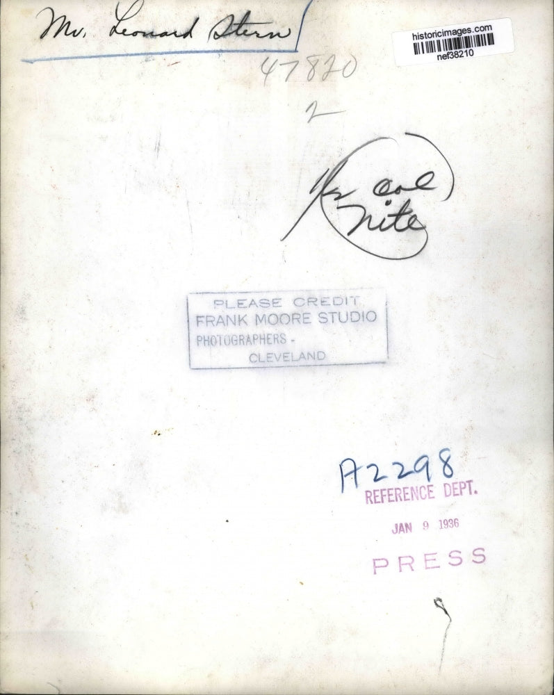 1936 Press Photo Mr Leonard Stern - nef38210