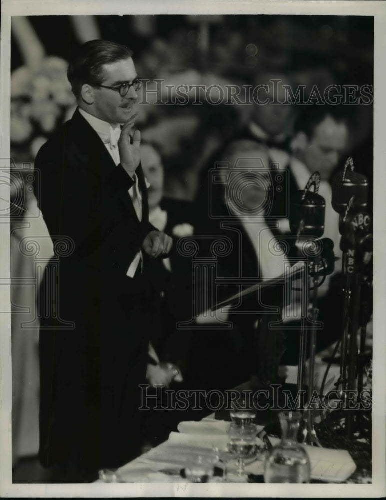 1938 Press Photo Capt Anthony Eden Addressed Closing Session of Manufacturers