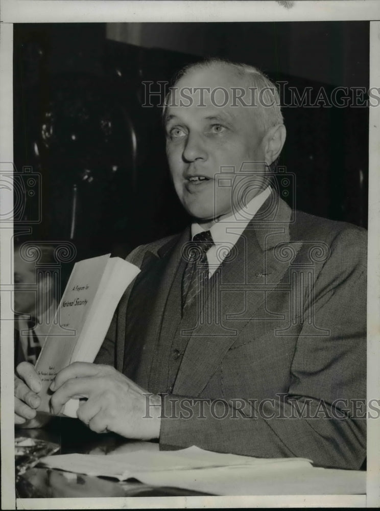 1947 Press Photo Dr Karl T Compton Appears Before House Armed Services Committee