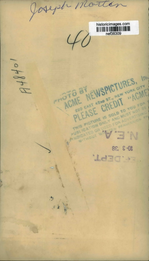 1938 Press Photo Joseph Martin During Speech - nef38309