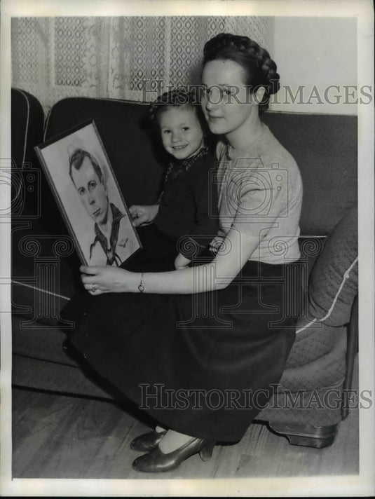 1942 Press Photo Anna Maria Mason Wife of Pilot Donald Mason of Rhode Island- Historic Images