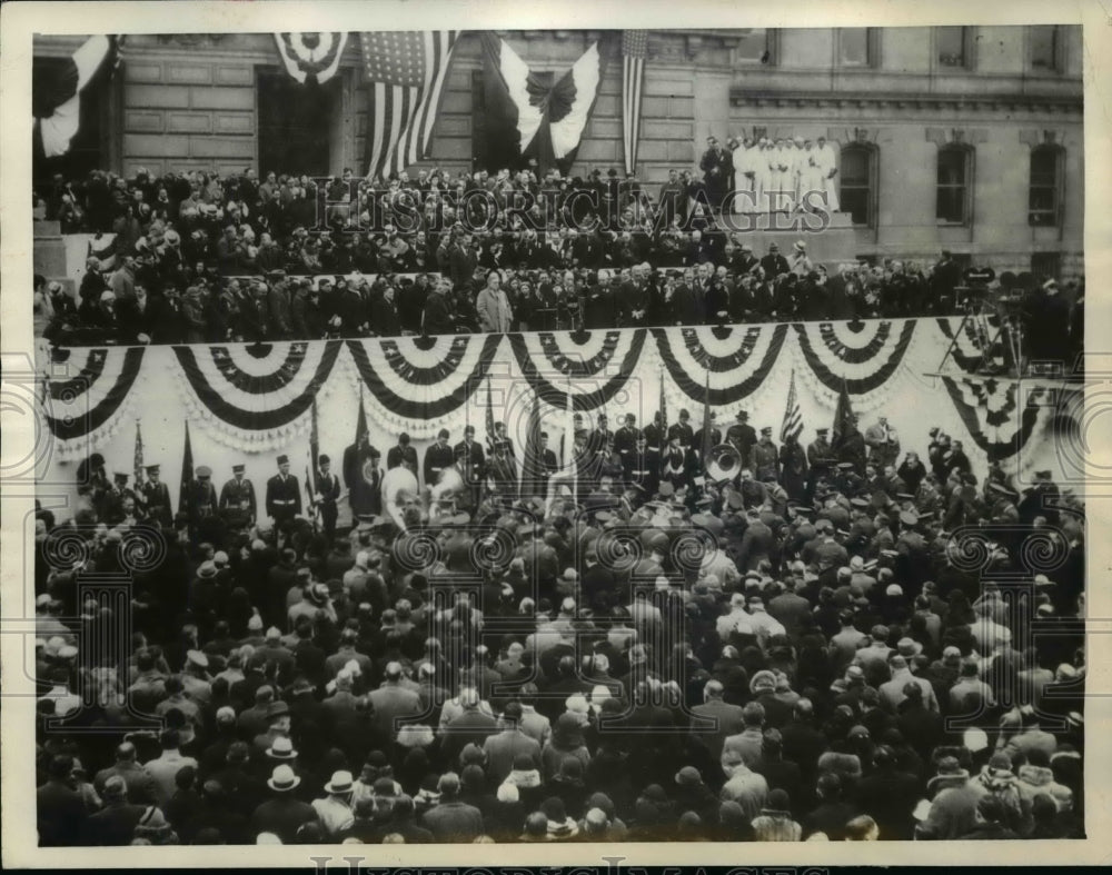 1933 Press Photo Paul McNutt Inaugurated as 33rd Gov of Indiana - nef38620