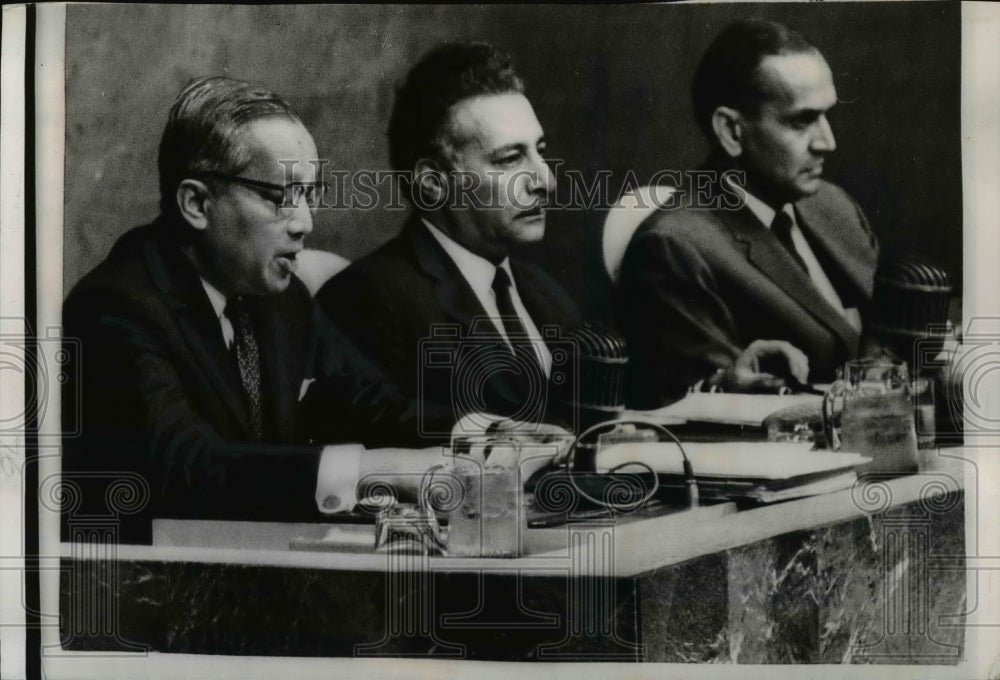 1967 Press Photo Un Secretary General Thant Addresses General Assembly