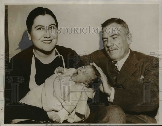 1936 Press Photo Nyrna Torreblanca, Gen. Plutarco Calles, Hortensia Torreblanca