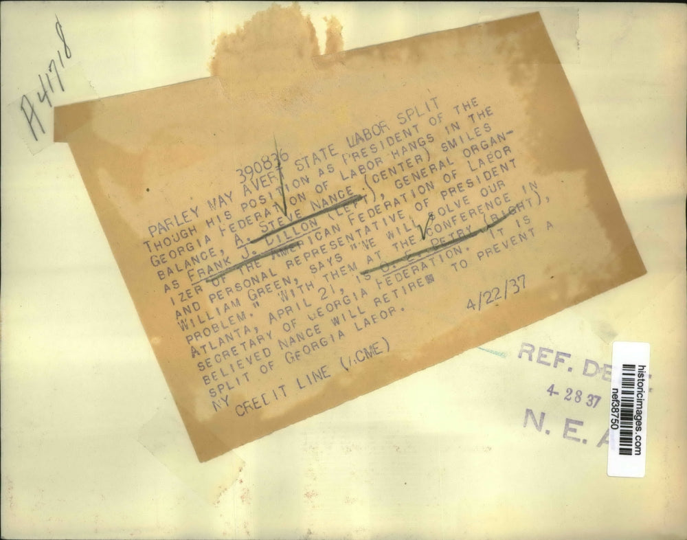 1937 Press Photo A Steve Nance, Frank J. Dillon and O.E Petry - nef38750