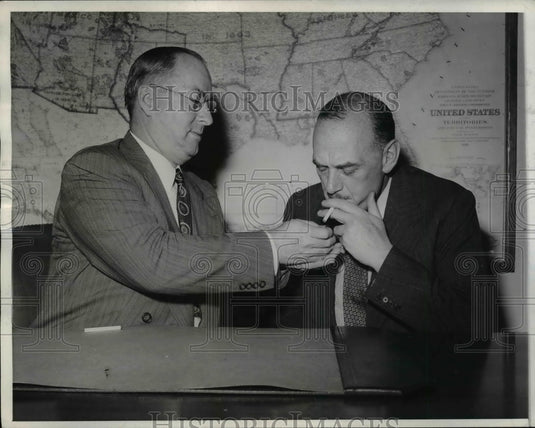 1942 Press Photo Donald Nelson, WPB Chief with Liver Lyttelton British Minister