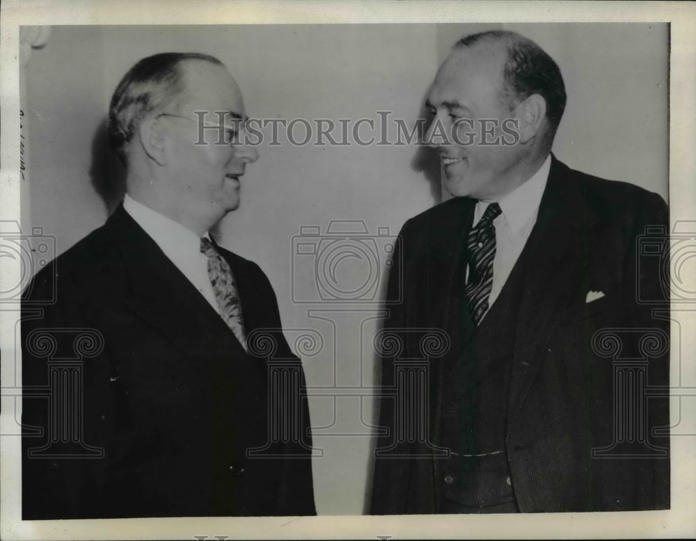 1943 Press Photo Donald Nelson,WPB Chief and Oliver Lyttelton British Minister
