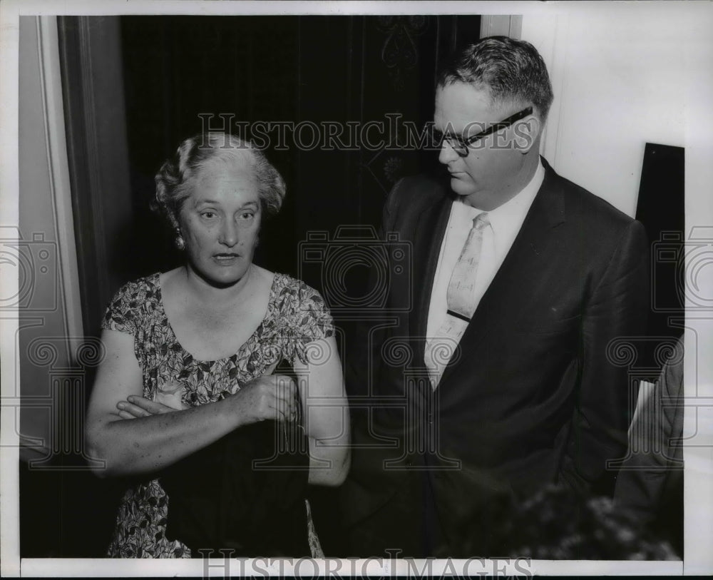 1956 Press Photo Mrs Margaret Dixon & Fred Cassidy Democrats Louisiana