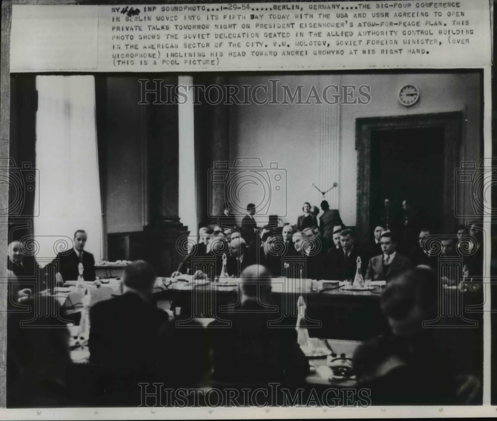 1954 Press Photo Big Four Conference in Berlin, Germany - nef38909