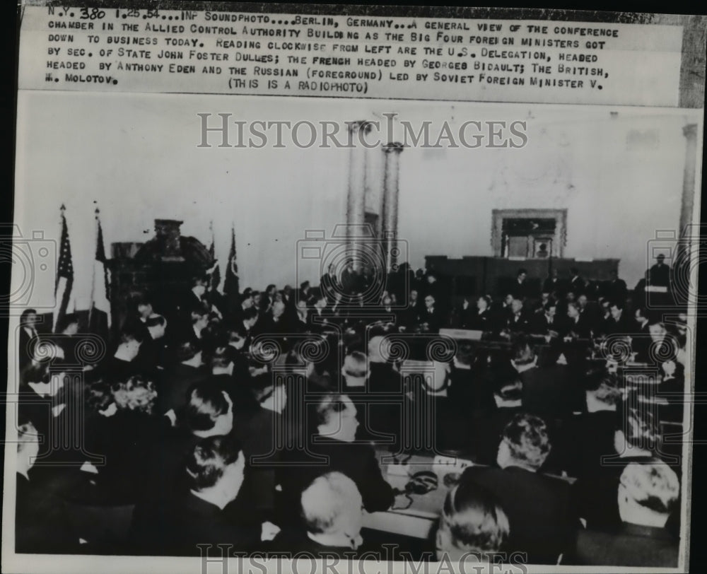 1954 Press Photo Big Four conference at Soviet Embassy, East Berlin, Germany