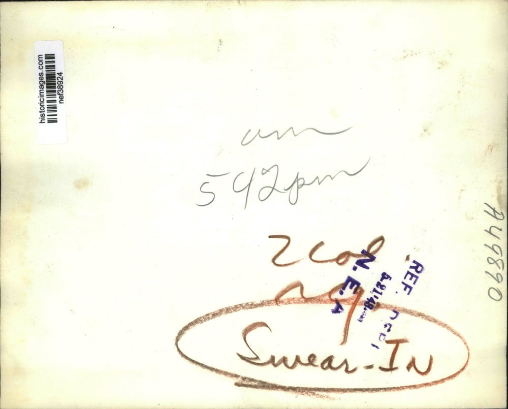 1948 Press Photo Charles Sawyer Sworn In by Harold Burton, Washington, D.C.