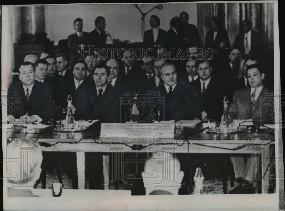 1954 Press Photo Russian Delegation at Big Four Conference, West Berlin, Germany