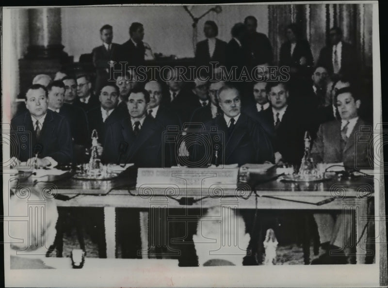 Load image into Gallery viewer, 1954 Press Photo Russian Delegation at Big Four Conference, West Berlin, Germany
