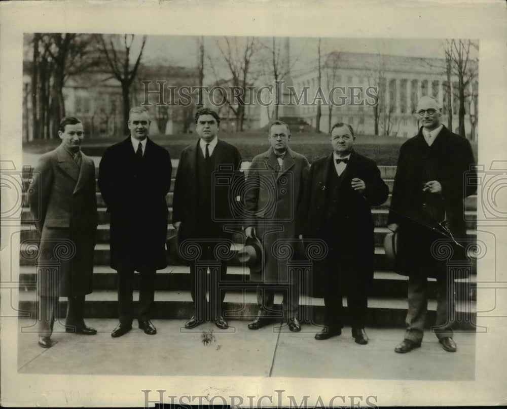 1925 Press Photo Anthracite Miners Committee at Pennsylvania Capital, Harrisburg