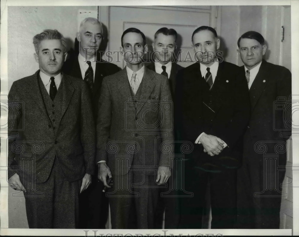 1934 Press Photo Brotherhood of Railroad Trainmen Executives in Los Angeles