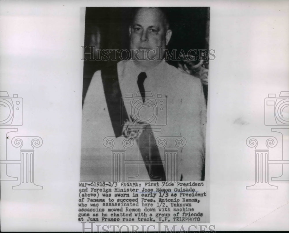 1955 Press Photo Jose Ramon Guizado of Panama - nef38985