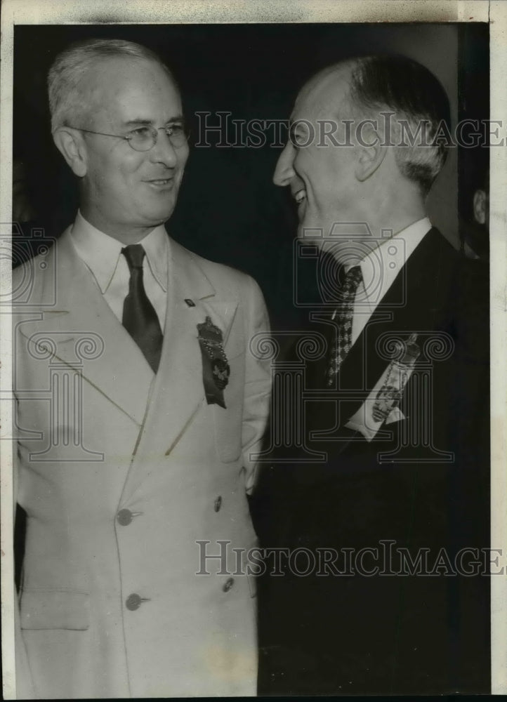 1940 Press Photo Charles Sawyer, James byrnes at Democratic National convention