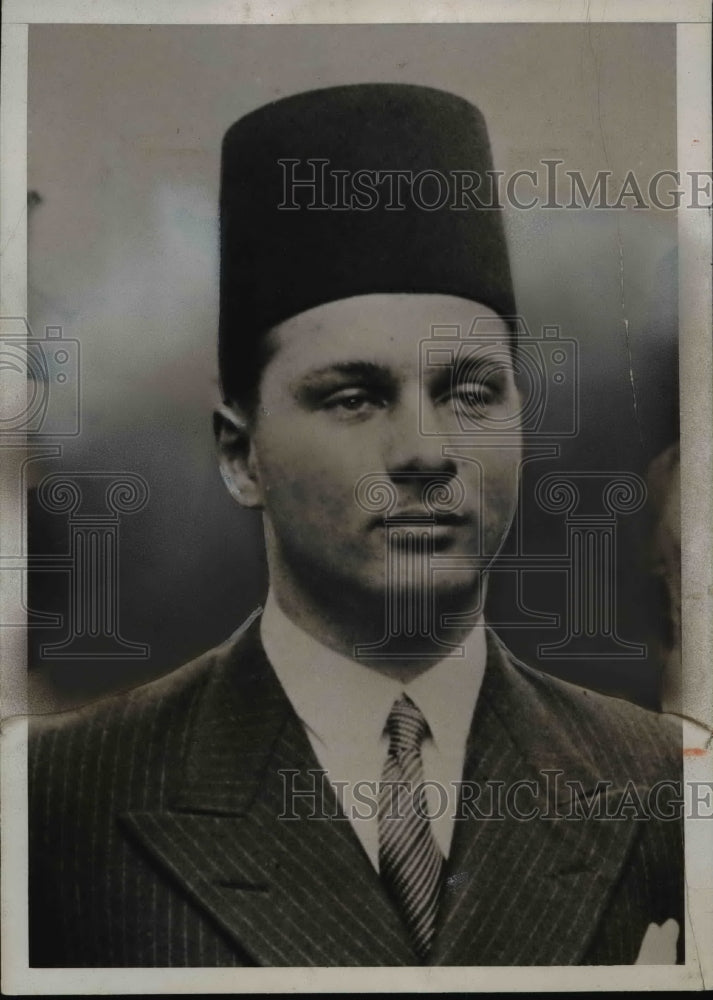 1936 Press Photo Prince Farduk Became 10th Ruler of Modern Egyptian Dynasty